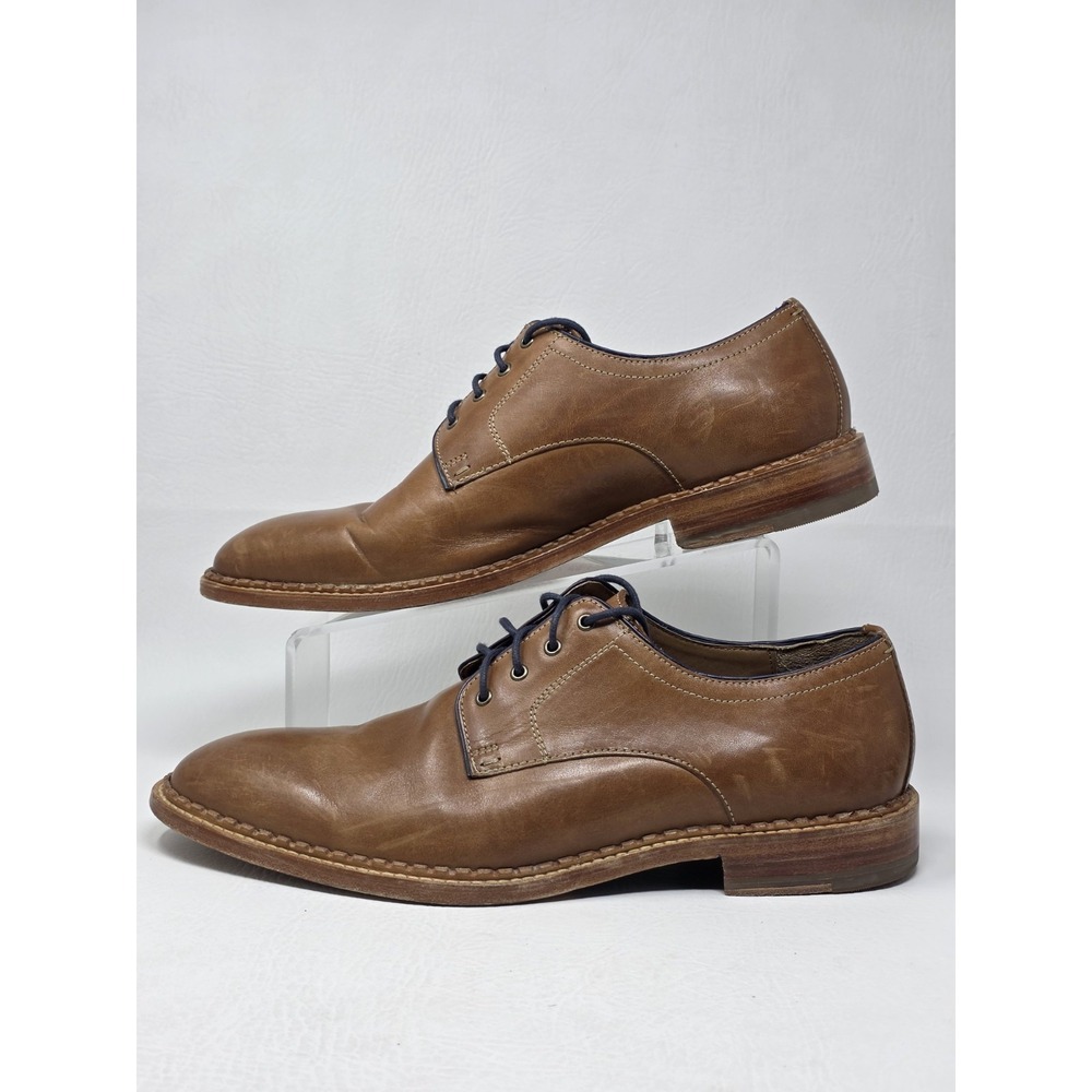 Johnston & Murphy Shoes Mens Size 10.5M Brown Leather Plain Toe Derby 27-1180 - Picture 3 of 11